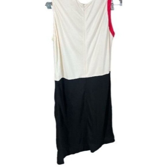Cynthia Steffe Womens Color Block Sleeveless Dress Size 2 Black/White/Red - Picture 2 of 7